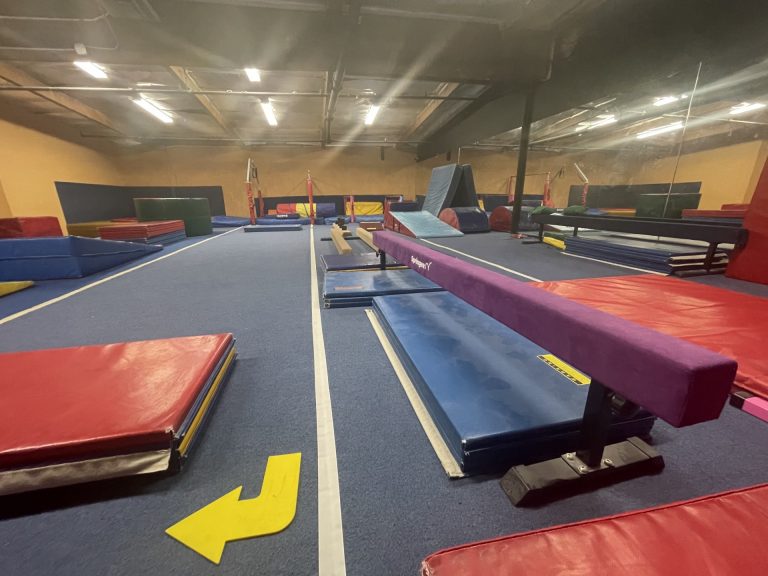 Gymnastics Facility with gymnastics equipment Colorful Mats Mini Gym Area